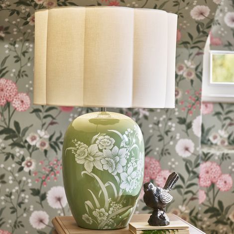 Papier peint intissé Laura Ashley Otterham garden pistachio 1005 x 52cm
