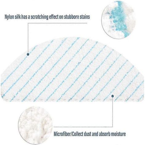 Lingette De Nettoyage - Pour Balayeuse Ecovacs T8AIVI MAX Version Améliorée - Sol Dur Carrelage Parquet Stratifié - 22 Pièces (1/5)
