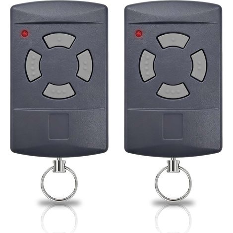 Telecomando per porta garage grigio 40.685 MHz con pulsanti Telecomando a 4 canali per apriporta garage, compatibile con frequenza 40,685 MHz, confezione da 2 (1/5)