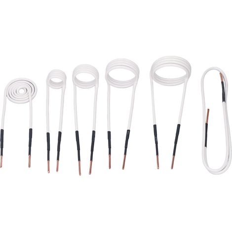 Kit de 6 bobines chauffantes à induction, noyau en laiton de 2,5 mm, fils chauffants plats et flexibles de 20, 30, 40 et 50 mm (1/5)