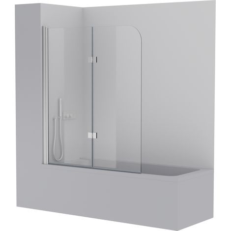 Duschabtrennung Bernstein Nano Echtglas 6mm NT209 120x140 cm Profil Chrom
