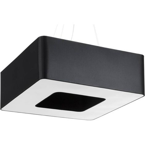 Pendelleuchte, quadratischer Schirm, schwarz, 60 x 22 cm, URANO, 8 x E27, 15 W, SL.0784, Sollux Lighting (1/5)