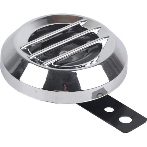 Klaxon électrique Moto, Hupe 12V Verchromt, Klaxone Sports Motés, Sirène de Klaxon électrique universel pour moto, haut-parleur rond étanche 12 V 110 dB (1/5)