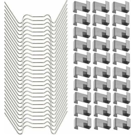 100 Pieces Stainless Steel Greenhouse Glazing Clips Z Type Clip for Greenhouse Storm Resistant Stainless Steel W Type Glazing Clip for Greenhouse Fixing (1/5)