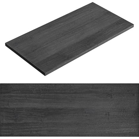 Waschtischplatte 120 cm LARCIANO-56 in Sherman Oak Nb., B/H/T: ca. 120/2,5/46 cm (1/4)