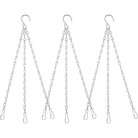 3 ensembles de chaînes de jardinière en métal chaînes suspendues chaîne de suspension de jardinière (1/5)