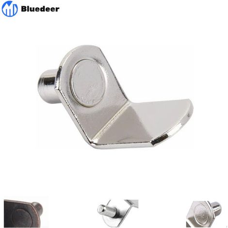 20Pcs 6 mm Cheville de Support d'Etagère, Goupille de Support d'Etagère en Métal, Taquets pour Etagères Chevilles pour Etagères d'Armoires de Cuisine, Consoles de Cabinet, Argent (1/3)