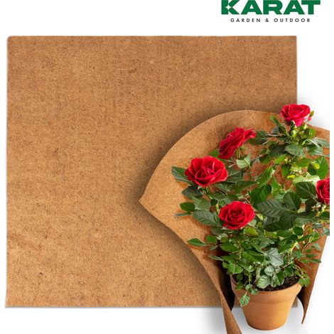 Kokos-Filzmatte Kälteschutz für Pflanzen Bodenbelag und Polstermaterial Biologisch abbaubar 1 x 1 m