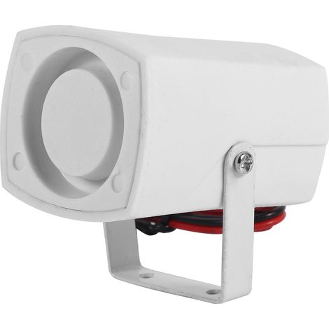 Sirène d'alarme filaire 110dB 12V mini klaxon puissant pour voiture maison système de sécurité sonore avec support (1/5)