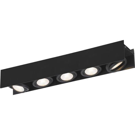 Plafoniera LED Eglo Vidago PRO alluminio nero L 116 cm 5 W 3000 K dimmerabile per soggiorno rif. 62943