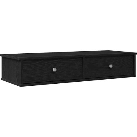 Maison Exclusive - Wandregal mit Schubladen Schwarz 100x37,5x19 c