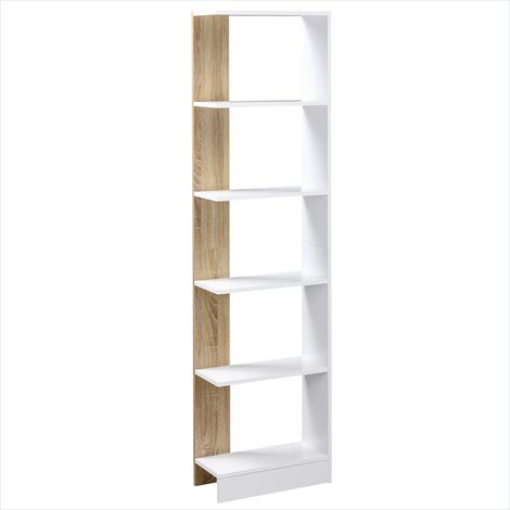 Bibliothèque blanc en bois 45 x 21 x 170 cm (1/5)