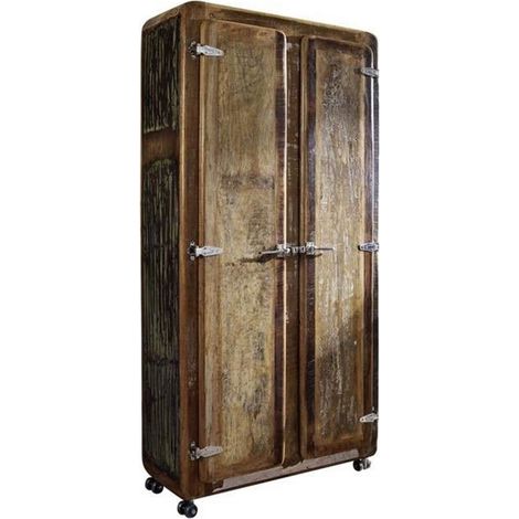 Schrank Altholz 90x38x175 mehrfarbig lackiert FREEZY 38 (1/3)