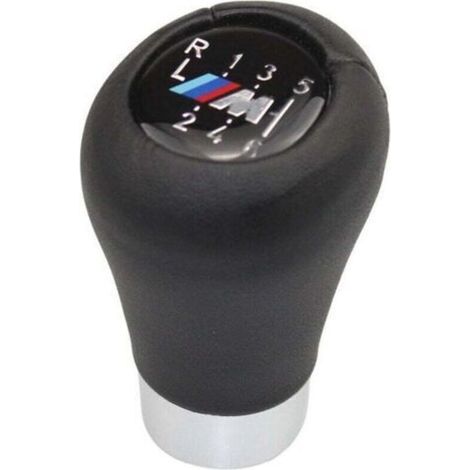 Pommeau de levier de vitesses sport en cuir à 6 rapports, compatible avec les BMW Série 3 E46, BMW Série 5 E60/E61 LCI, BMW Série 6 E63/E64 LCI, BMW X3 F25, BMW X4 F26 et Trimec. (1/3)