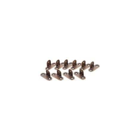Lot de 10 Équerres d'angle à 90 Degrés Épaissies en Métal Haute Résistance pour Meubles, Support en T Dissimulé, pour Étagères et Établi Projets DIY