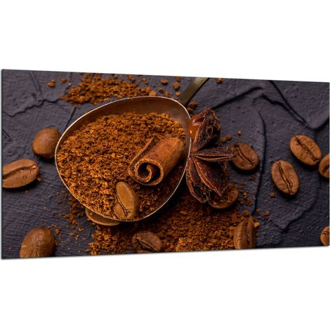Glas-Schutzplatte für Herd 90x52 Kaffee (1/5)