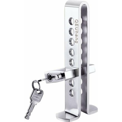 Ahlsen Cerradura de embrague de acero inoxidable, cerradura de freno de coche, cerradura de Pedal de coche, antirrobo, 8 agujeros