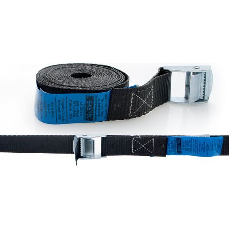 Sangle de transport Biketec 25 mm/3MB avec boucle autobloquante, noire (homologation)