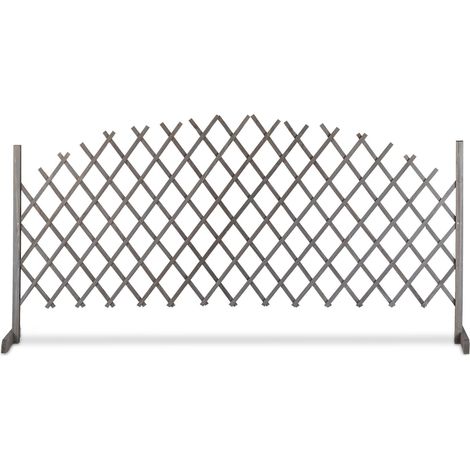 Traliccio estensibile decorativo regolabile da giardino 98 x 200 x 30 cm in legno di abete naturale 130006356