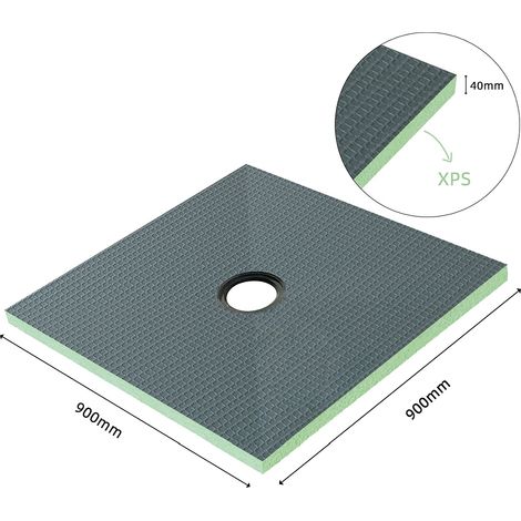900x900x40mm Duschboard XPS Platten 40mm Duschtasse befliesbar bodeneben Duschelement (1/3)