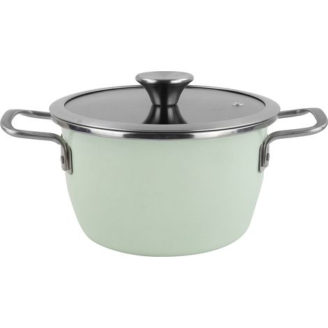 MAGEFESA cacerola nordic verde 24 cm , Cacerola Nordic verde 24 cmFabricado en acero esmaltado vitrificado a 820 gradosAlto rendimiento energéticoRecubrimiento antiadhe (1/3)