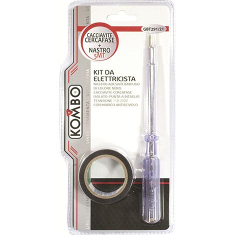 Set da Elettricista Composto da Cacciavite Isolato Trasparente