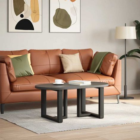 Maison Exclusive - Couchtischbeine T-Form 2 Stk. Schwarz 50x25x(4