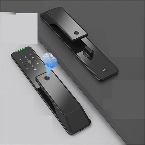Serrure de Porte Intelligente TT Lock Bluetooth Serrure de Porte Intelligente électronique entièrement Automatique avec Application biométrique d'empreintes digitales NFC Key Unlock (1/5)