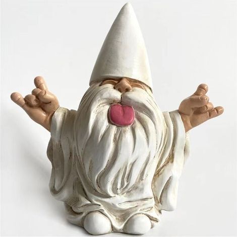 SABIR « George » Le Nain Rocker – Ce Nain de Jardin va secouer Votre Mini Monde enchanté,