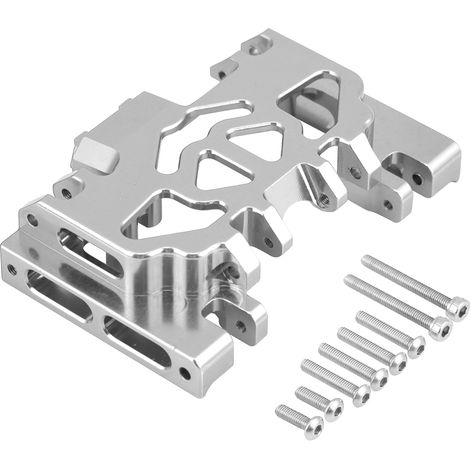 Boîtier de transmission intermédiaire en alliage d'aluminium pour châssis TRX4 TRAXXAS Defender Land Rover (Argent) (1/5)