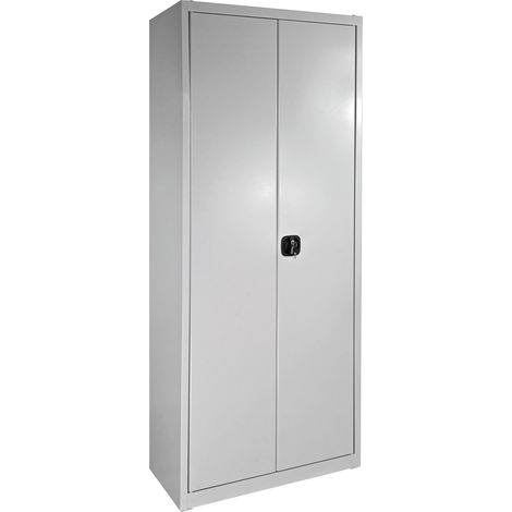ADB Werkstattschrank Stahlschrank mit Schlitzplatte lichtgrau 1930x380x780 mm (1/3)