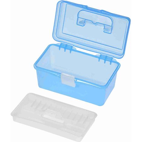 Boîte de rangement transparente en plastique pour matériel de peinture (aquarelle, huile), étui multifonctionnel et portable pour artistes et étudiants. (1/5)