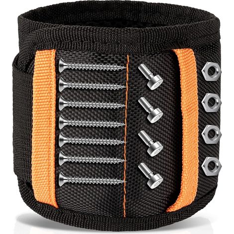 Bracelet porte-embouts de vissage réglable avec 20 aimants ultra-puissants, cadeau pour homme, cadeau d'anniversaire, outils