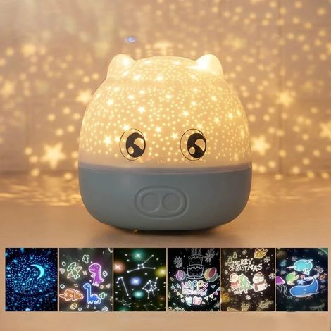 Veilleuse projecteur galaxie avec haut-parleur Bluetooth - Projection de ciel étoilé, 23 motifs, télécommande, éclairage d'ambiance pour chambre (1/5)