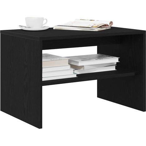 vidaXL Mobile Porta TV Rovere Nero 60x40x40 cm in Legno