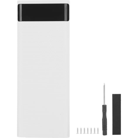 Boîtier de Stockage pour 8 Piles 18650 Léger - Accessoire de Banc d'Alimentation Portable DIY Blanc