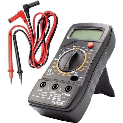 Professional Cat III Digital Multimeter 1000V 2000 Counts - Voltage Tester, AC/DC Test, Transistor Test, Current, Resistance, Continuity - Including Test Leads and Manual (1/4)