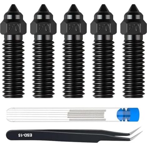 Buses Irovami en acier trempé de 0,4 mm (lot de 5), compatibles avec une variété d'imprimantes 3D créatives. (1/5)