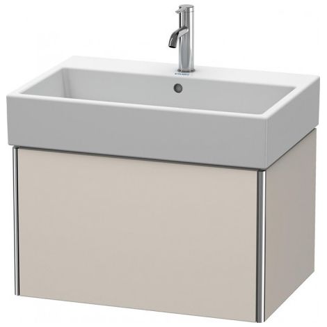 Duravit XSquare Vanity unit à suspension murale 68,4x 46,0 cm, 1 tiroir, pour lavabo Vero Air 235070, Couleur (avant/corps): Taupe mat - XS409409191