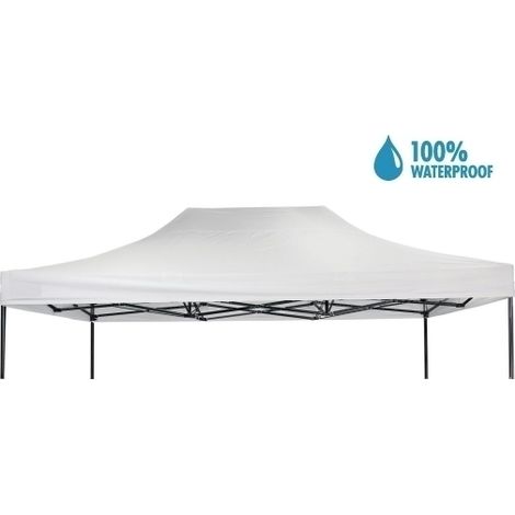 Tetto/Copertura superiore impermeabile per Gazebo 3x4,5m Bianco