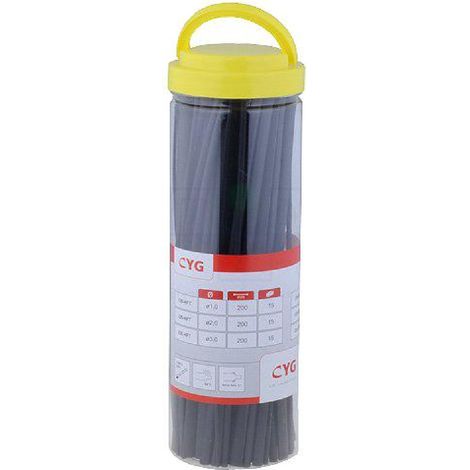Jeu de Gaine Thermo Retractable 70pieces Longueur 200mm noir polyolefine