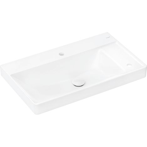 hansgrohe Xelu Q Aufsatzwaschtisch, 2 Hahnlöchern, Ablage rechts, (1/3)