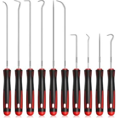 Lot de 10 crochets et précision - Rouge Outil universel Pour joints toriques Joint torique voiture démontage (1/5)