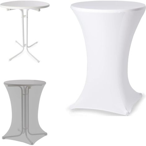 Table de bar Table haute bistrot 80mc Hauteur de 110cm pour intérieur ou extérieur Blanc (1/5)