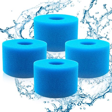 Éponge Filtrante Type A, 4 PCS Filtre Éponge Cartouche, Filtre Pompe Piscine, Éponges de Filtration de Type S1, Filtres en Mousse pour Spa, Filtres à Éponges pour Piscines, Spas, Aquariums(10.8×7.3cm) (1/5)