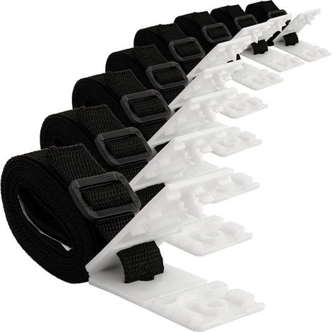 – Enrouleur de bâche de piscine 8 pièces – Sangles nylon 6 pieds – Clips de fixation universels pour couvertures solaires – Installation rapide