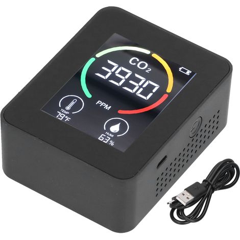 Tragbarer CO2-Detektor mit intelligentem Farbdisplay – 3-in-1-Luftqualitätsmonitor für Zuhause (1/5)