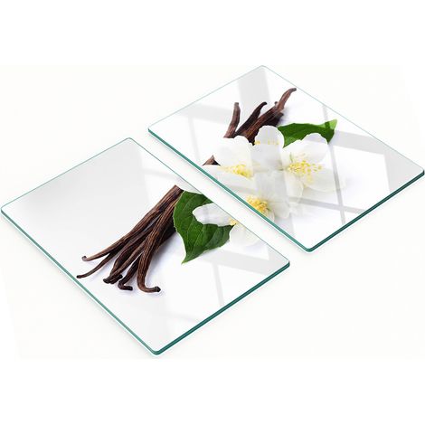 Taglieri da cucina decorativi in vetro, gelsomino e vaniglia, 2x40x52 cm (1/5)