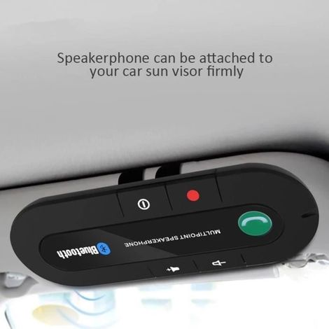 Bluetooth-Freisprecheinrichtung fürs Auto, kabelloser MP3-Musikplayer, Sonnenblendenclip, Lautsprecher
