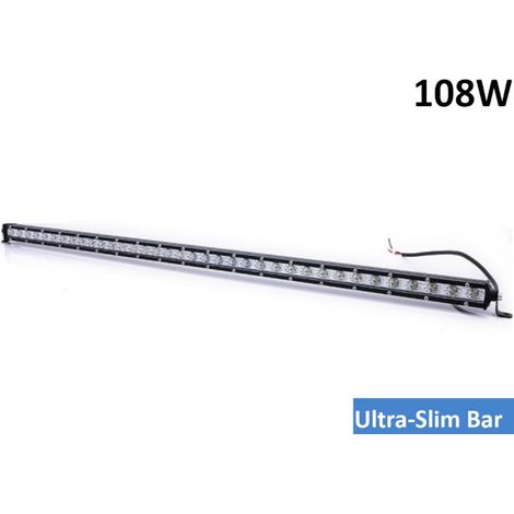 Barre DEL 97 cm 108 W à une rangée, puissante, ultra-fine, lampe/projecteur halogène, 12V/24V pour voiture, quad (ATV), Jeep, 4x